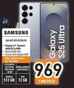 Unieuro SAMSUNG GALAXY S25 ULTRA 56 offerta
