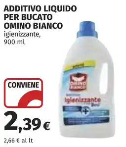 Coop Additivo liquido per bucato omino bianco igienizzante offerta