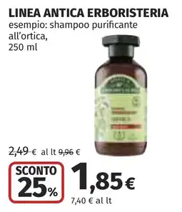 Coop Linea antica esempio: shampoo purificante all'ortica offerta