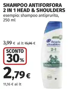 Coop Shampoo antiforfora 2 in 1 head & shoulders esempio: shampoo antiprurito offerta