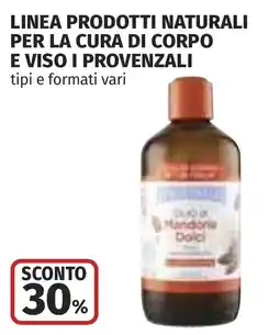 Coop Linea prodotti naturali per la cura di corpo e viso i provenzali offerta