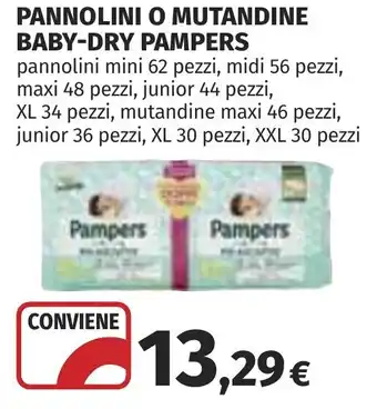 Coop Pannolini o mutandine baby-dry PAMPERS offerta
