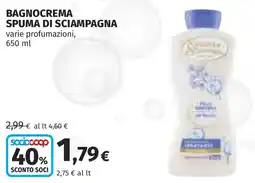 Coop Bagnocrema SPUMA DI SCIAMPAGNA offerta