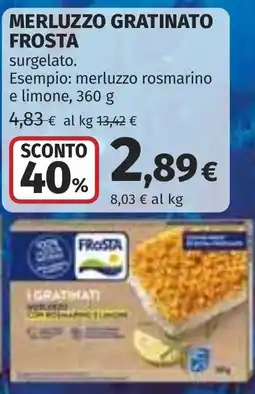 Coop Merluzzo gratinato FROSTA offerta