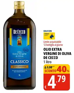 Tigros Olio extra vergine di oliva DE CECCO offerta