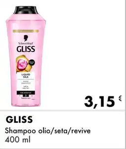 Iper Tosano GLISS Shampoo olio/seta/revive offerta