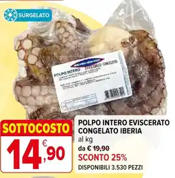 Iperal Polpo intero eviscerato congelato IBERIA offerta