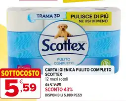 Iperal Carta igienica pulito completo SCOTTEX offerta
