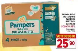 Iperal Pannolino o mutandino PAMPERS BABY-DRY offerta