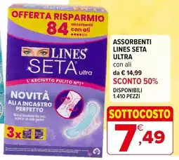 Iperal Assorbenti lines seta ultra offerta