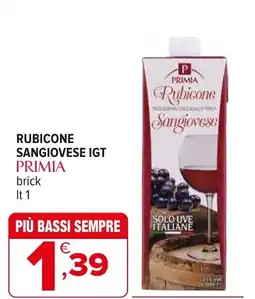Iperal Rubicone sangiovese IGT PRIMIA offerta