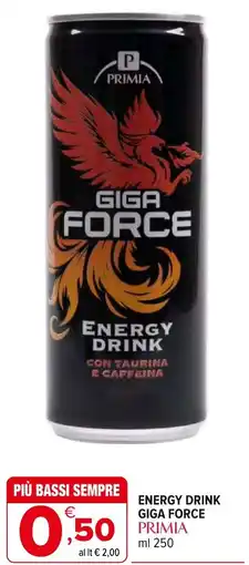 Iperal Energy drink giga force PRIMIA offerta
