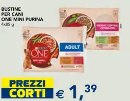 Esselunga Bustine per cani one mini purina offerta