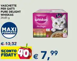 Esselunga Vaschette per gatti pure delight WHISKAS offerta