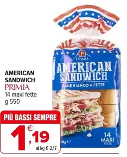 Iperal American sandwich PRIMIA offerta