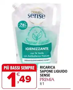 Iperal Ricarica sapone liquido sense PRIMIA offerta