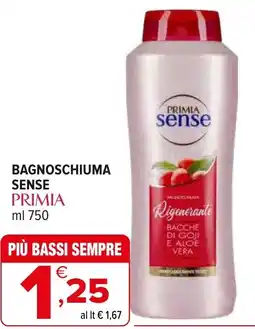 Iperal Bagnoschiuma sense PRIMIA offerta