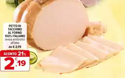 Iperal Petto di tacchino al forno 100% italiano offerta