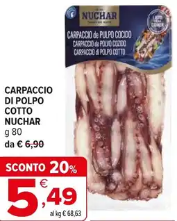Iperal Carpaccio di polpo cotto NUCHAR offerta