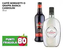 Esselunga Caffè borghetti o grappa bianca candolini offerta