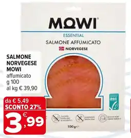 Iperal Salmone affumicato norvegese MOWI offerta