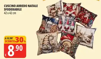 Cuscino arredo natale sfoderabile