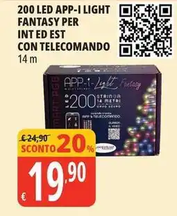 Tigros 200 LED app-i light fantasy per int ed est con telecomando 14 m offerta