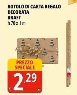Tigros Rotolo di carta regalo decorata KRAFT offerta