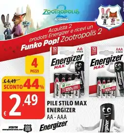 Tigros Pile stilo max ENERGIZER AA-AAA offerta