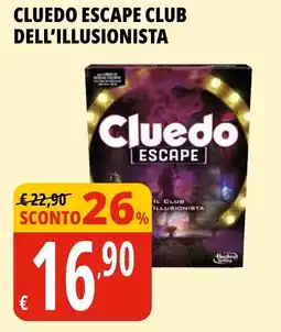 Tigros Cluedo escape club DELL'ILLUSIONISTA offerta