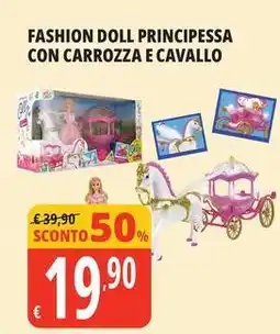 Tigros Fashion doll principessa con carrozza e cavallo offerta