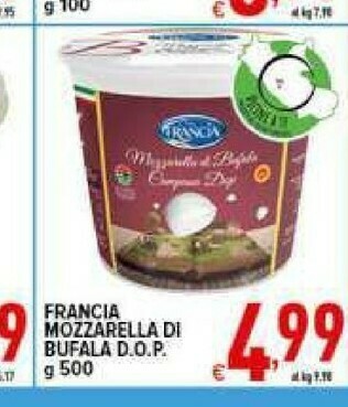 Iper Triscount Mozzarella di bufala offerta