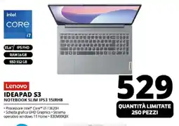 Comet Lenovo IDEAPAD S3 NOTEBOOK SLIM IPS3 15IRH8 offerta
