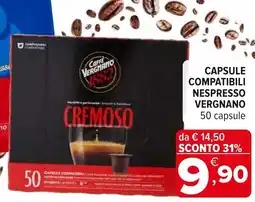 Iperal Capsule compatibili nespresso VERGNANO offerta