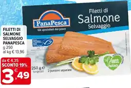 Iperal Filetti di salmone selvaggio PANAPESCA offerta