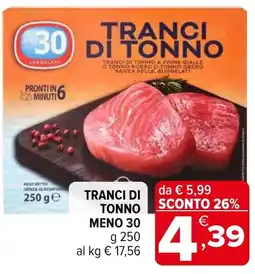 Iperal Tranci di tonno MENO 30 offerta