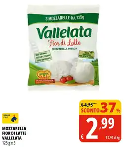Tigros Mozzarella fior di latte VALLELATA offerta