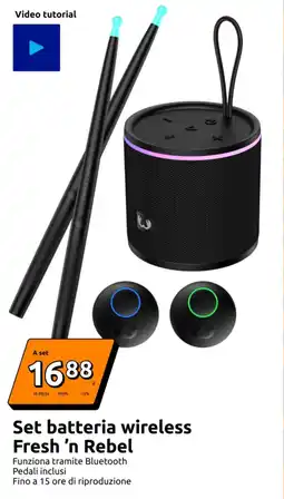 Action Set batteria wireless Fresh 'n Rebel offerta