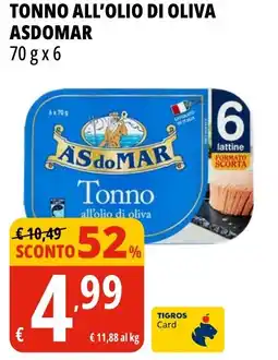 Tigros Tonno all'olio di oliva ASDOMAR offerta