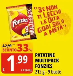 Tigros Patatine multipack FONZIES offerta