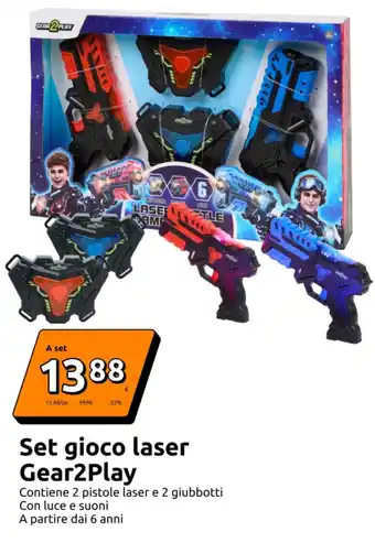 Action Set gioco laser Gear2Play offerta