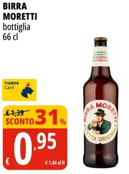 Tigros Birra MORETTI offerta