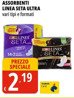 Tigros Assorbenti LINEA SETA ULTRA offerta