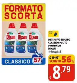 Tigros Detersivo liquido classico pulito profondo DIXAN offerta