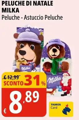 Tigros Peluche di natale MILKA offerta