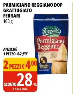 Tigros Parmigiano reggiano dop grattugiato FERRARI offerta