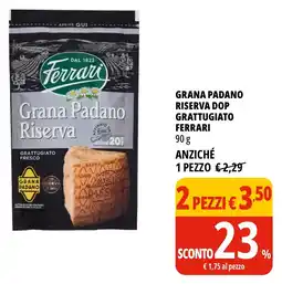 Tigros Grana padano riserva dop grattugiato FERRARI offerta