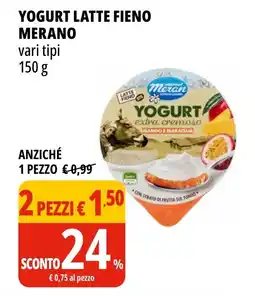 Tigros Yogurt latte fieno MERANO offerta
