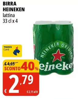 Tigros Birra HEINEKEN offerta
