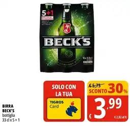 Tigros Birra BECKS offerta
